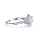 Art Deco Halo Engagement Ring