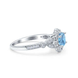 Art Deco Halo Engagement Ring
