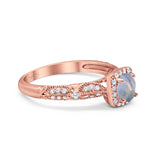 Vintage Round Natural Stone Beaded Ring