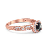 Vintage Round Natural Stone Beaded Ring
