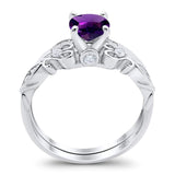 Two Piece Round Natural Stone Filigree Ring