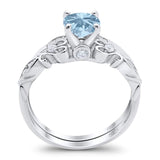 Two Piece Round Natural Stone Filigree Ring