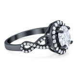 Art Deco Oval Natural Stone Split Shank Ring