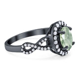 Art Deco Oval Natural Stone Split Shank Ring