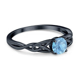 Vintage Style Round Natural Stone Trinity Ring