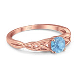 Vintage Style Round Natural Stone Trinity Ring