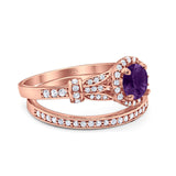 Art Deco Two Piece Bridal Ring