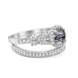 Art Deco Two Piece Bridal Ring
