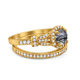 Art Deco Two Piece Bridal Ring