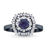 Round Natural Stone Cocktail Ring