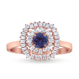 Round Natural Stone Cocktail Ring