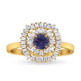 Round Natural Stone Cocktail Ring