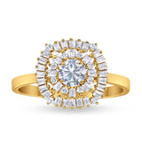 Round Natural Stone Cocktail Ring