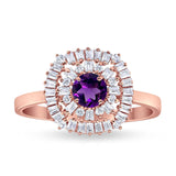 Round Natural Stone Cocktail Ring