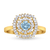 Round Natural Stone Cocktail Ring