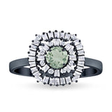 Round Natural Stone Cocktail Ring