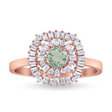 Round Natural Stone Cocktail Ring