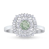 Round Natural Stone Cocktail Ring