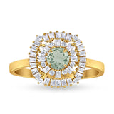 Round Natural Stone Cocktail Ring