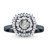 Round Natural Stone Cocktail Ring