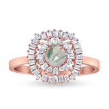 Round Natural Stone Cocktail Ring