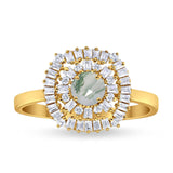 Round Natural Stone Cocktail Ring