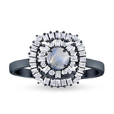 Round Natural Stone Cocktail Ring