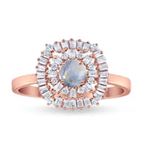 Round Natural Stone Cocktail Ring