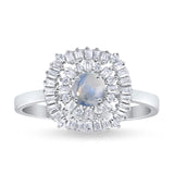 Round Natural Stone Cocktail Ring