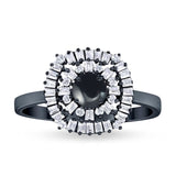 Round Natural Stone Cocktail Ring