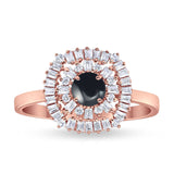 Round Natural Stone Cocktail Ring