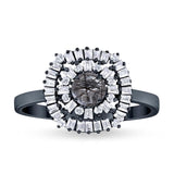 Round Natural Stone Cocktail Ring