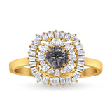 Round Natural Stone Cocktail Ring