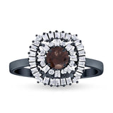 Round Natural Stone Cocktail Ring