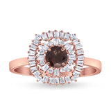 Round Natural Stone Cocktail Ring