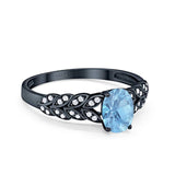 Oval Natural Stone Vintage Marquise Style Ring