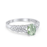 Oval Natural Stone Vintage Marquise Style Ring