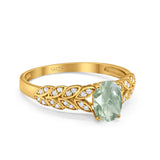 Oval Natural Stone Vintage Marquise Style Ring