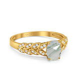 Oval Natural Stone Vintage Marquise Style Ring