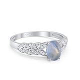 Oval Natural Stone Vintage Marquise Style Ring