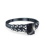 Oval Natural Stone Vintage Marquise Style Ring