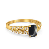 Oval Natural Stone Vintage Marquise Style Ring