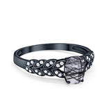 Oval Natural Stone Vintage Marquise Style Ring