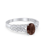 Oval Natural Stone Vintage Marquise Style Ring