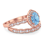 Two Piece Oval Natural Stone Vintage Style Ring