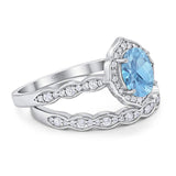 Two Piece Oval Natural Stone Vintage Style Ring