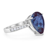 Pear Teardrop Solitaire Tapered Ring