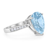 Pear Teardrop Solitaire Tapered Ring