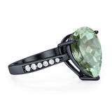 Pear Teardrop Solitaire Tapered Ring