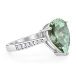 Pear Teardrop Solitaire Tapered Ring